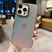 Силиконовый чехол "Laser Acrylic" для iPhone 12 Pro Max Серый