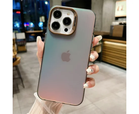 Силіконовий чохол "Laser Acrylic" для iPhone 12 Pro Max Сірий
