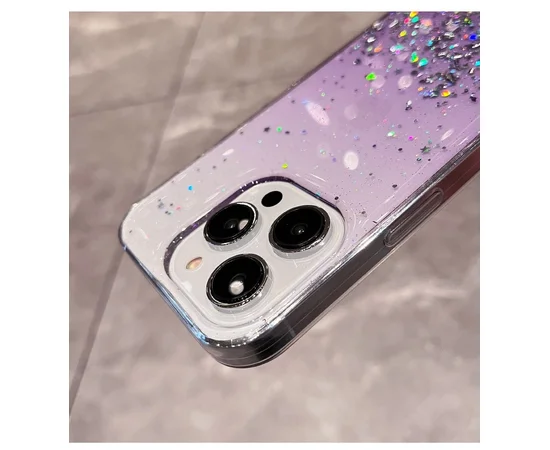 Силиконовый чехол "Bling Shiny" для iPhone 13 Pro Max Фиолетовый