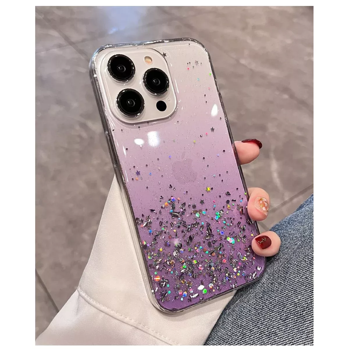 Силіконовий чохол "Bling Shiny" для iPhone 14 Pro Фіолетовий