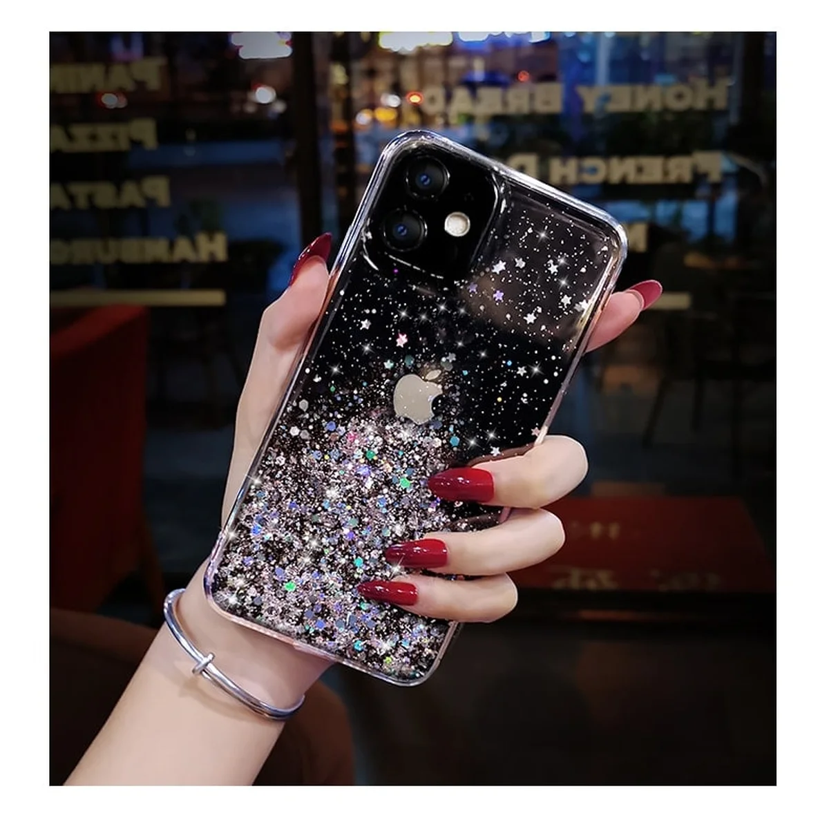 Силиконовый чехол "Bling Shiny" для iPhone 13 Pro Max Черный