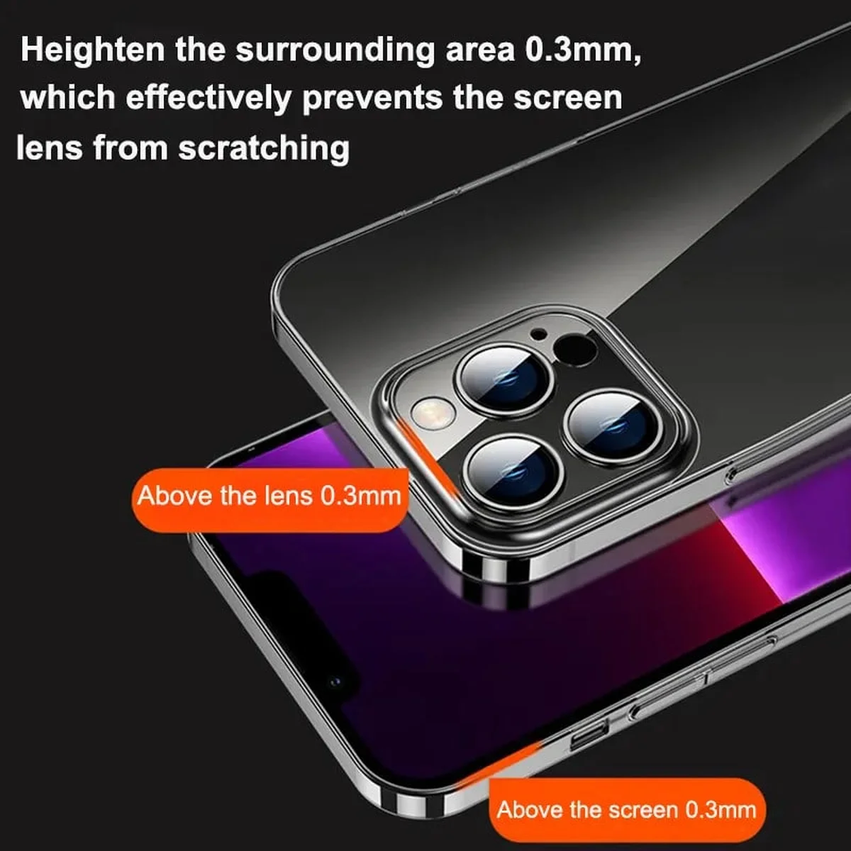 Пластиковый чехол "Transparent Crystal" для iPhone 14 Pro Прозрачный