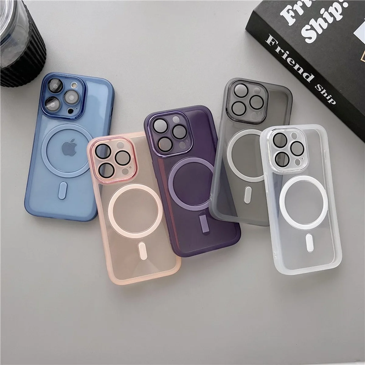 Силиконовый чехол "Transparent Jelly" with MagSafe для Apple iPhone 14 Pro Фиолетовый