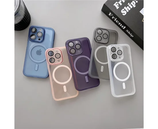 Силиконовый чехол "Transparent Jelly" with MagSafe для Apple iPhone 13 Pro Max Розовый