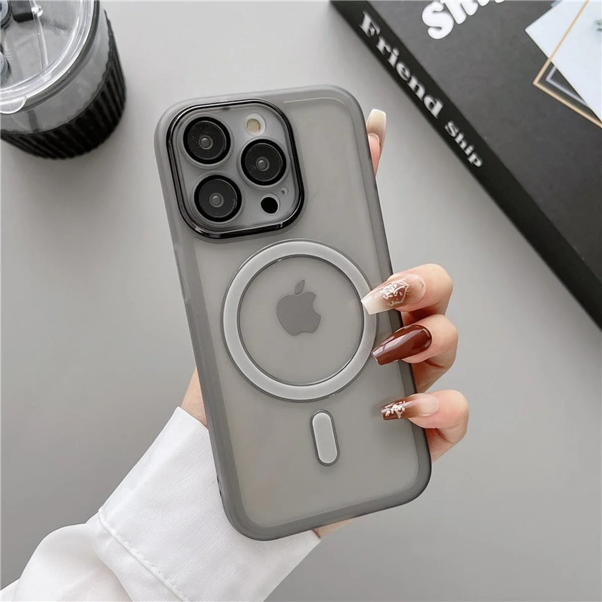 Силіконовий чохол "Transparent Jelly" with MagSafe для Apple iPhone 14 Pro Max Чорний