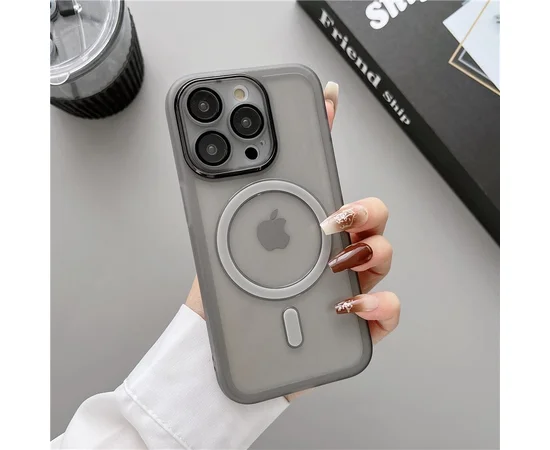 Силиконовый чехол "Transparent Jelly" with MagSafe для Apple iPhone 13 Pro Max Черный