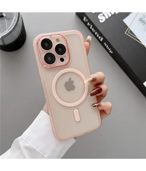 Силиконовый чехол "Transparent Jelly" with MagSafe для Apple iPhone 14 Pro Розовый Силиконовый чехол "Transparent Jelly" with MagSafe для Apple iPhone 14 Pro Розовый