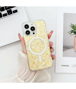Силіконовий чохол "Luxury Bling" with MagSafe для Apple iPhone 13 Pro Max Золотий