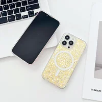 Силиконовый чехол "Luxury Bling" with MagSafe для Apple iPhone 13 Pro Max Золотой