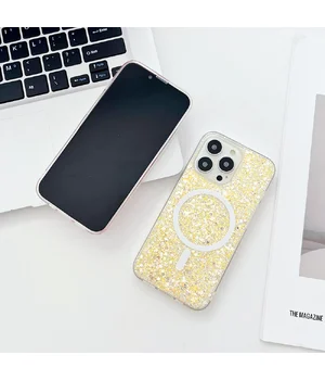 Силіконовий чохол "Luxury Bling" with MagSafe для Apple iPhone 13 Pro Max Золотий