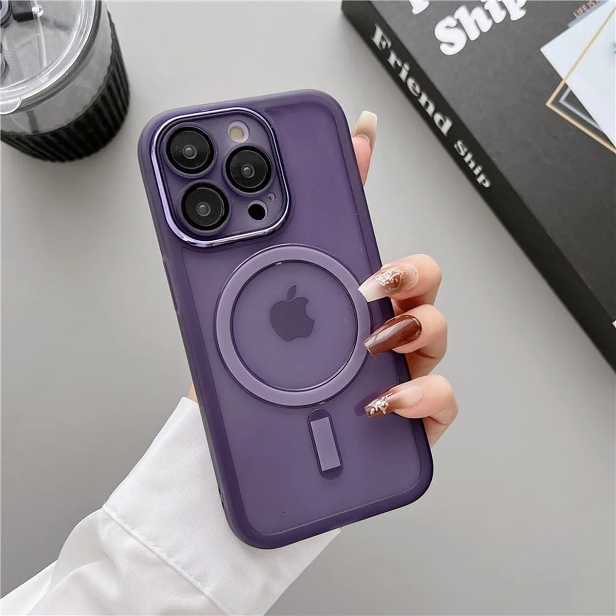 Силиконовый чехол "Transparent Jelly" with MagSafe для Apple iPhone 14 Pro Max Фиолетовый