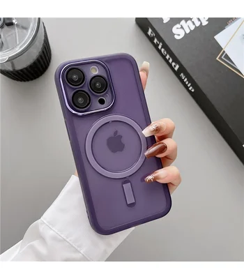 Силиконовый чехол "Transparent Jelly" with MagSafe для Apple iPhone 13 Pro Max Фиолетовый