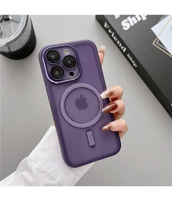 Силіконовий чохол "Transparent Jelly" with MagSafe для Apple iPhone 13 Pro Max Фіолетовий