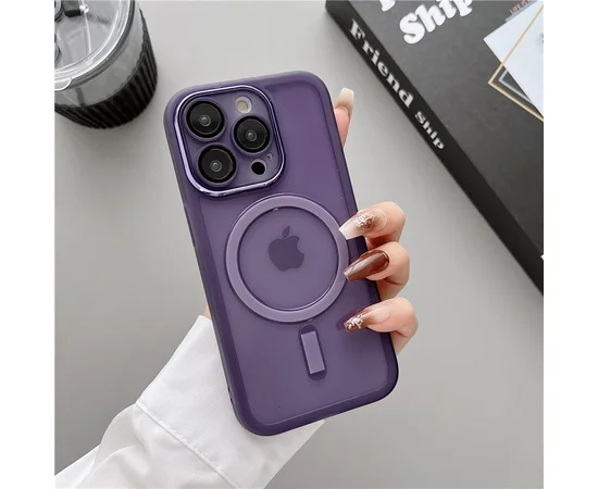 Силиконовый чехол "Transparent Jelly" with MagSafe для Apple iPhone 13 Pro Max Фиолетовый