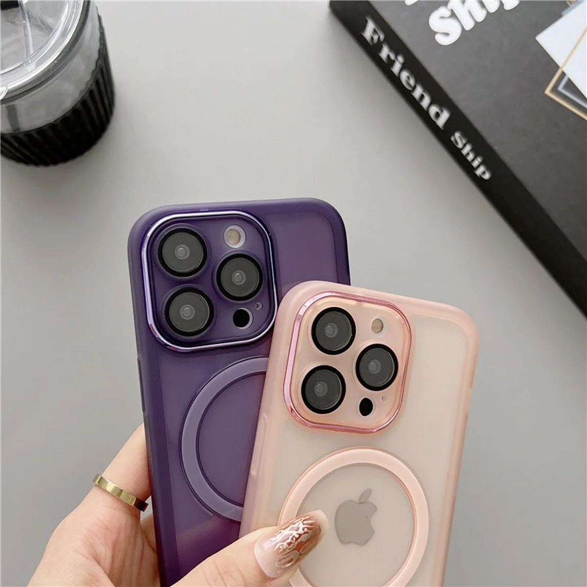 Силиконовый чехол "Transparent Jelly" with MagSafe для Apple iPhone 13 Pro Max Розовый