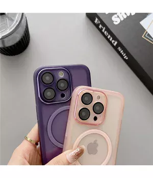 Силіконовий чохол "Transparent Jelly" with MagSafe для Apple iPhone 13 Pro Max Рожевий