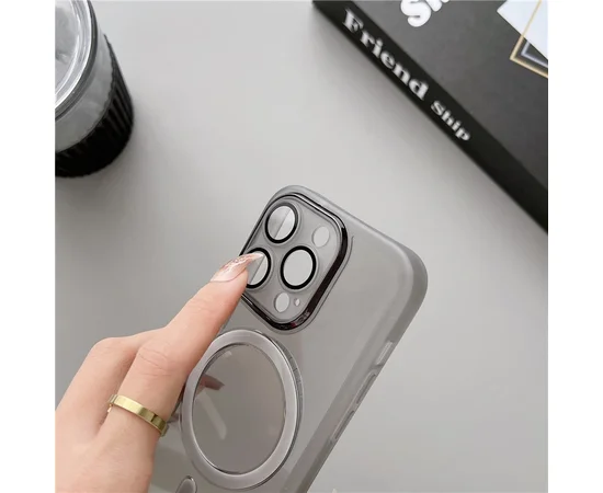 Силіконовий чохол "Transparent Jelly" with MagSafe для Apple iPhone 13 Pro Max Чорний