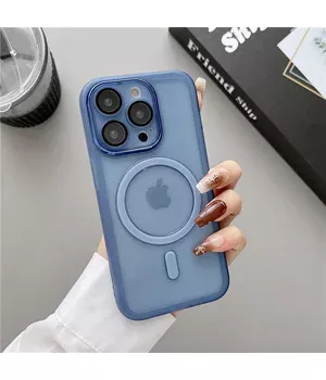 Силиконовый чехол "Transparent Jelly" with MagSafe для Apple iPhone 14 Pro Синий Силиконовый чехол "Transparent Jelly" with MagSafe для Apple iPhone 14 Pro Синий