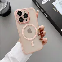 Силиконовый чехол "Transparent Jelly" with MagSafe для Apple iPhone 13 Pro Max Розовый