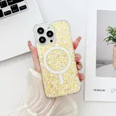 Силіконовий чохол "Luxury Bling" with MagSafe для Apple iPhone 13 Pro Max Золотий