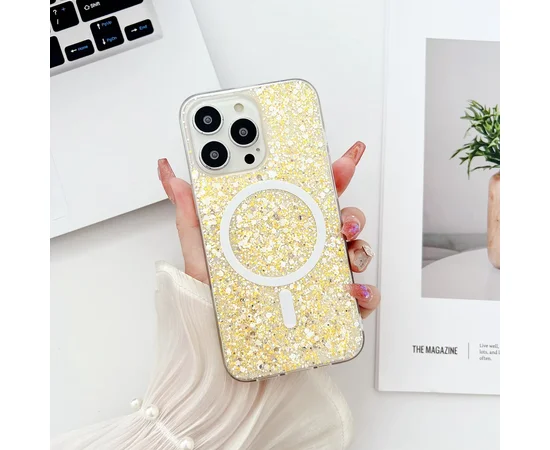 Силіконовий чохол "Luxury Bling" with MagSafe для Apple iPhone 13 Pro Max Золотий