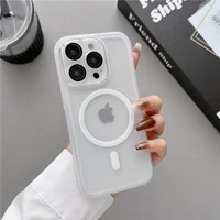 Силиконовый чехол "Transparent Jelly" with MagSafe для Apple iPhone 13 Pro Max Белый