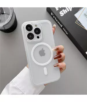 Силиконовый чехол "Transparent Jelly" with MagSafe для Apple iPhone 13 Pro Max Белый