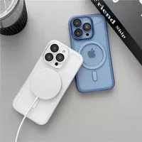 Силиконовый чехол "Transparent Jelly" with MagSafe для Apple iPhone 14 Pro Синий