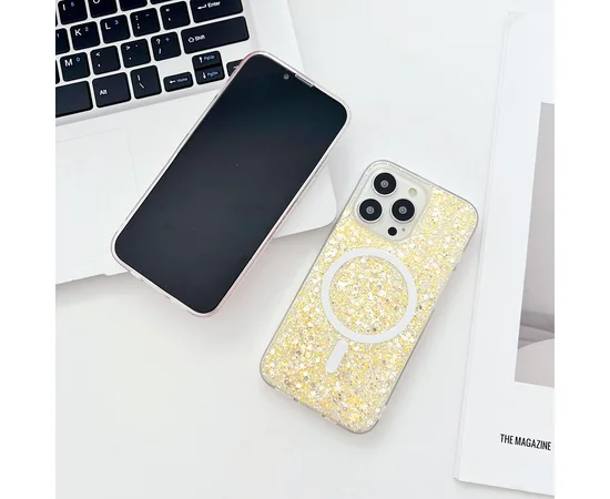 Силіконовий чохол "Luxury Bling" with MagSafe для Apple iPhone 13 Pro Max Золотий