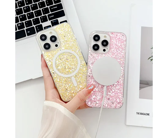 Силіконовий чохол "Luxury Bling" with MagSafe для Apple iPhone 13 Pro Max Золотий