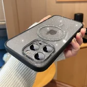 Силиконовый чехол "Bling Shinny" with MagSafe для Apple iPhone 12 Pro Max Серый