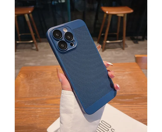 Пластиковый чехол "Dissipate Heat" для iPhone 12 Pro Max Синий