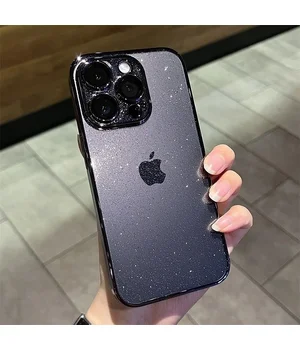 Пластиковий чохол "Bling Transparent" для iPhone 14 Pro Чорний