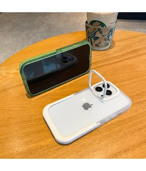 Силиконовый чехол "Invisible Folding" с подставкой для iPhone 15 Pro Max Белый Силиконовый чехол "Invisible Folding" с подставкой для iPhone 15 Pro Max Белый