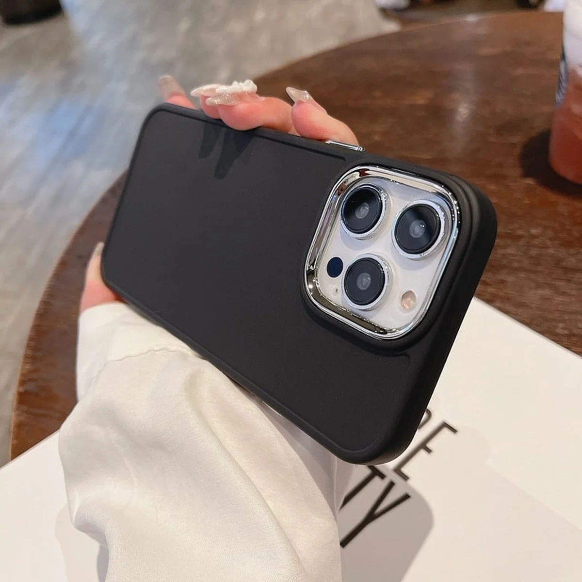 Силиконовый чехол "Candy Electroplate" для iPhone 13 Pro Черный
