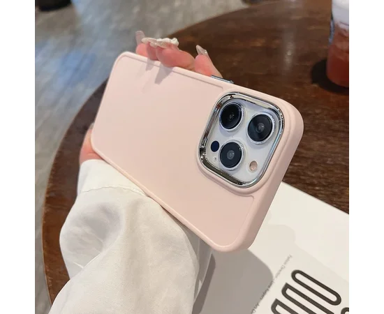 Силиконовый чехол "Candy Electroplate" для iPhone 13 Pro Max Розовый
