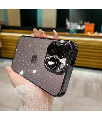 Пластиковий чохол "Bling Transparent" для iPhone 14 Pro Чорний Пластиковий чохол "Bling Transparent" для iPhone 14 Pro Чорний