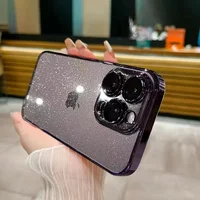 Пластиковый чехол "Bling Transparent" для iPhone 13 Pro Max Фиолетовый