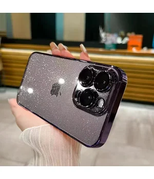 Пластиковый чехол "Bling Transparent" для iPhone 12 Pro Max Фиолетовый