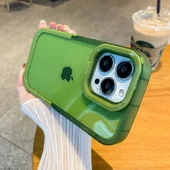 Силиконовый чехол "Invisible Folding" с подставкой для iPhone 14 Pro Max Зеленый