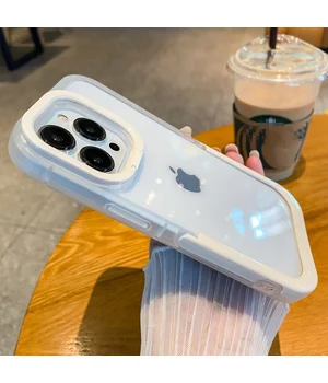 Силиконовый чехол "Invisible Folding" с подставкой для iPhone 15 Pro Max Белый Силиконовый чехол "Invisible Folding" с подставкой для iPhone 15 Pro Max Белый