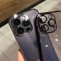 Пластиковый чехол "Bling Transparent" для iPhone 15 Pro Черный