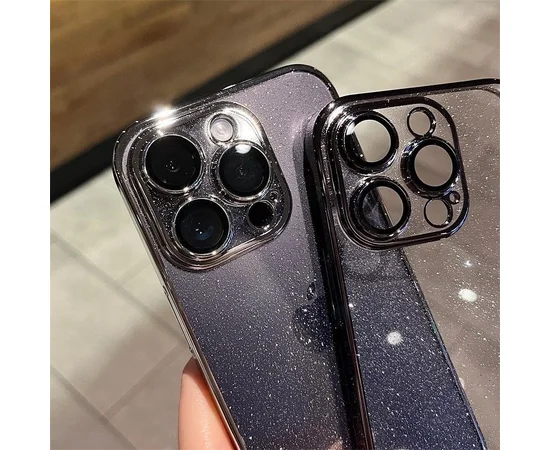 Пластиковий чохол "Bling Transparent" для iPhone 12 Pro Max Чорний