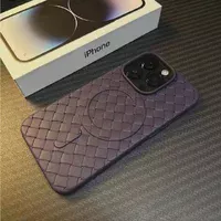 Силіконовий чохол "Luxury Weave" with MagSafe для Apple iPhone 13 Pro Max Фіолетовий