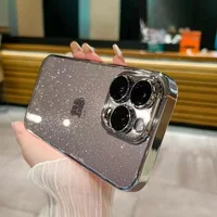Пластиковый чехол "Bling Transparent" для iPhone 12 Pro Max Серебряный