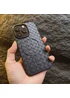 Силиконовый чехол "Luxury Weave" with MagSafe для Apple iPhone 14 Pro Max Черный
