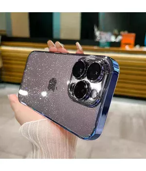 Пластиковый чехол "Bling Transparent" для iPhone 15 Pro Синий Пластиковый чехол "Bling Transparent" для iPhone 15 Pro Синий