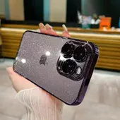 Пластиковый чехол "Bling Transparent" для iPhone 13 Pro Фиолетовый