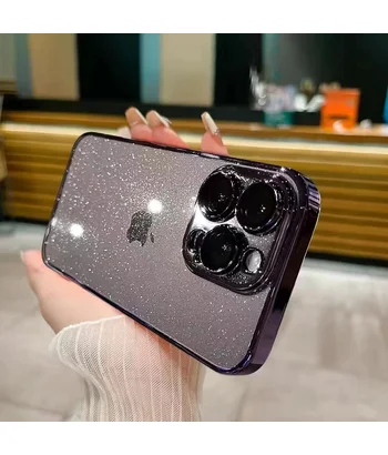 Пластиковий чохол "Bling Transparent" для iPhone 12 Pro Max Фіолетовий Пластиковий чохол "Bling Transparent" для iPhone 12 Pro Max Фіолетовий