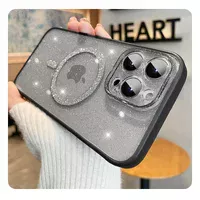 Силиконовый чехол "Bling Shinny" with MagSafe для Apple iPhone 14 Pro Max Серый